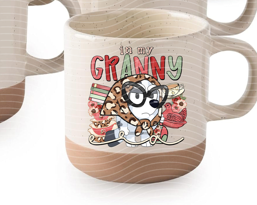 In My Granny Era Ceramic Mug is a ceramic mug selected for coffee, tea, cocoa, desk drinks, morning routines, kitchen shelves, and drinkware gifts. Ceramic drinkware styling works for coffee, tea, cocoa, desk drinks, and kitchen shelves. A giftable choice for coffee lovers, tea drinkers, teachers, coworkers, grandparents, hosts, and cozy readers. Available color options help shoppers choose the right version from the listing variants.