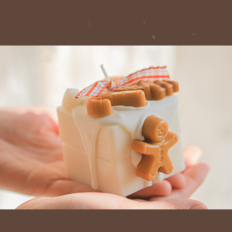 Velas aromáticas de Navidad de hombre de jengibre caseras