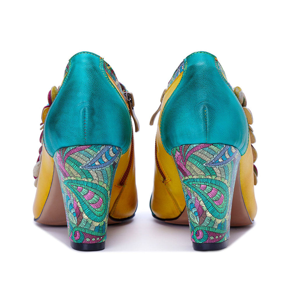 Heel | Vintage Handmade Bohemian Graffiti Pumps