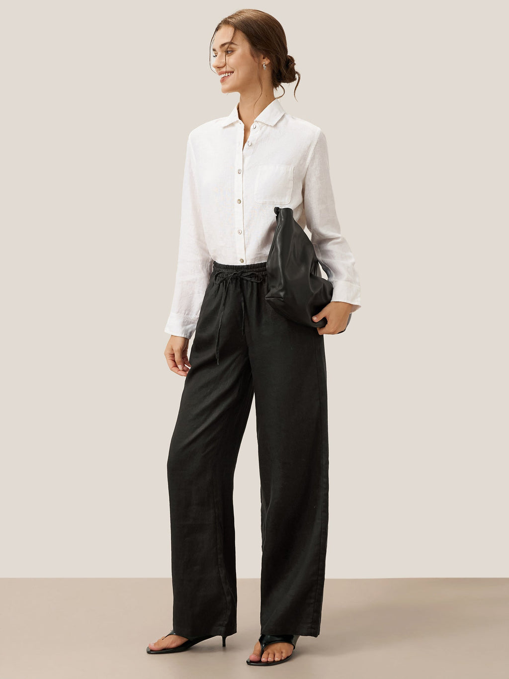 100 Linen Classic Pants Lyon