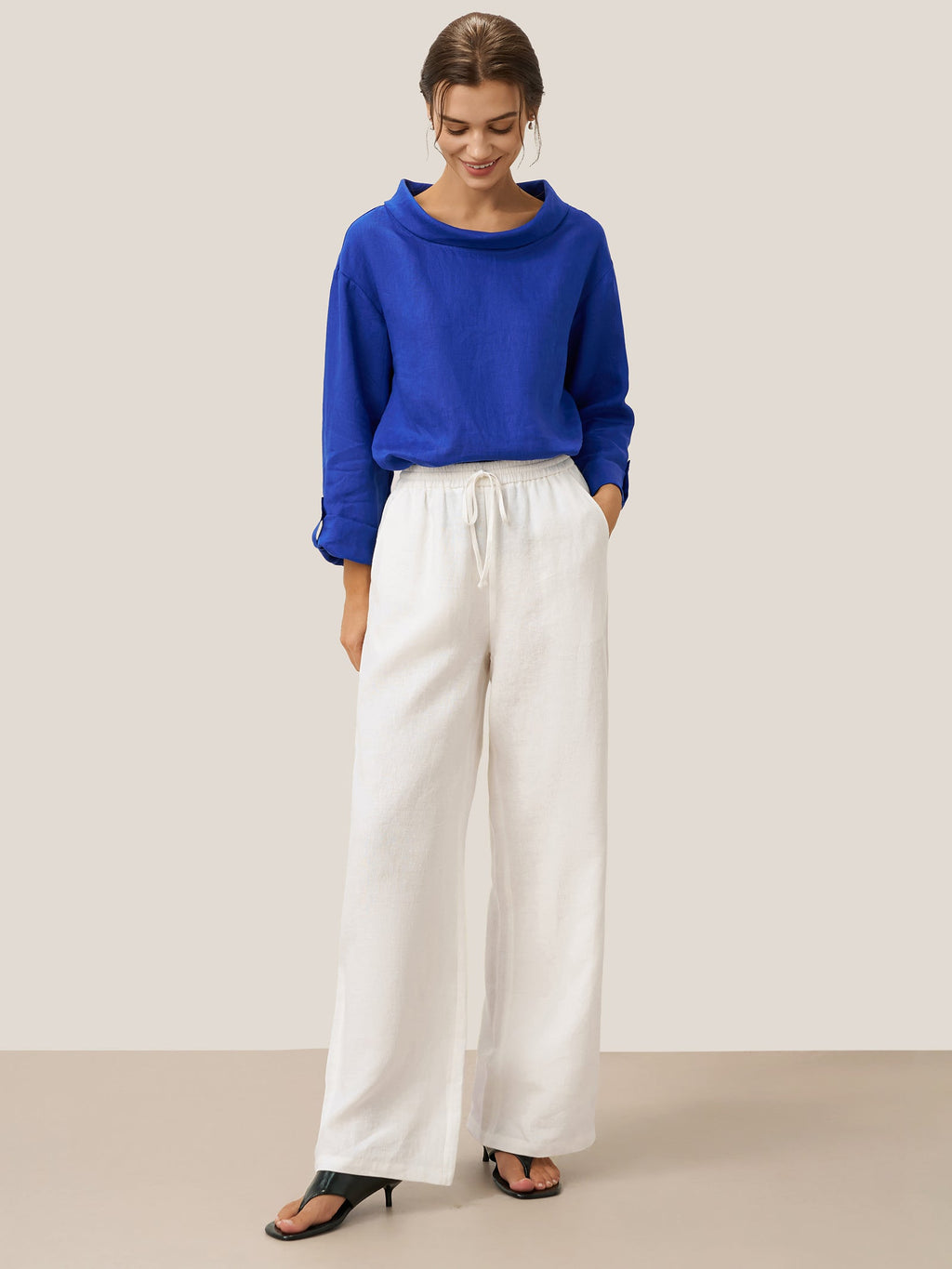 100 Linen Classic Pants Lyon