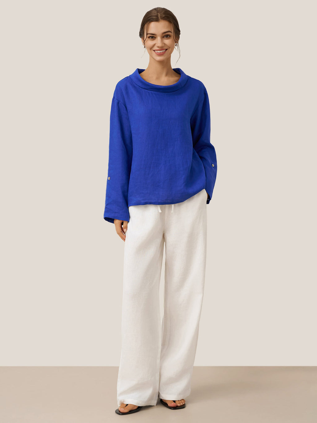 100 Linen Classic Pants Lyon