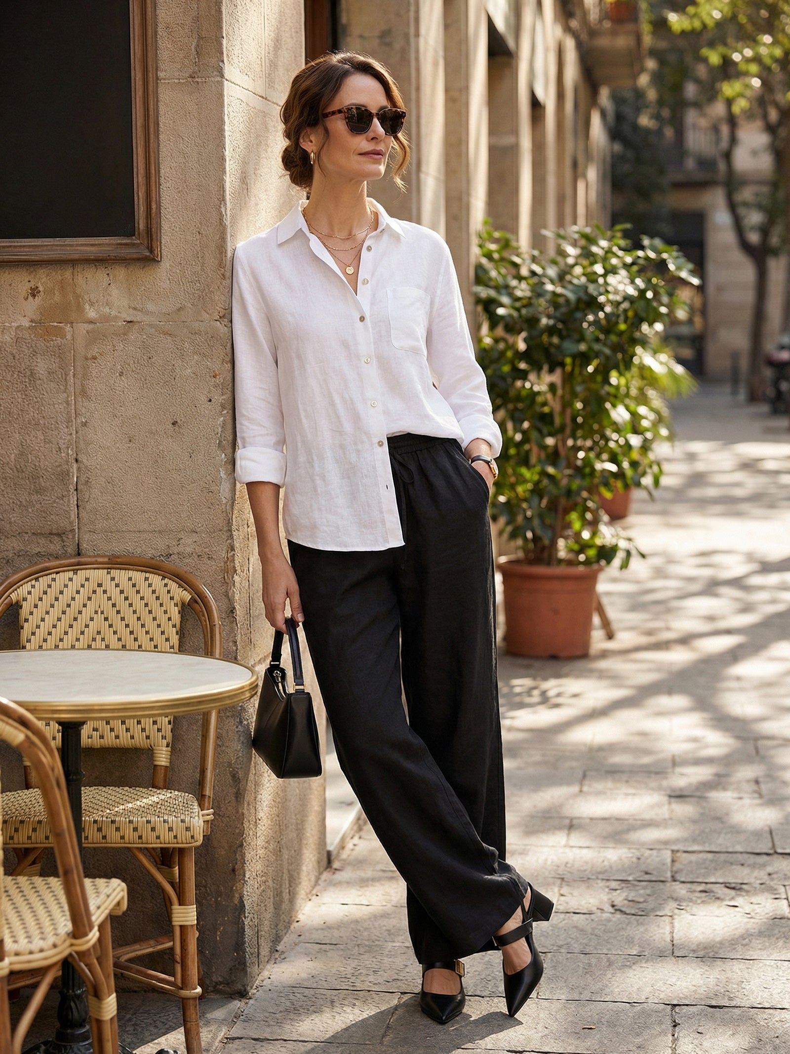 100 Linen Classic Pants Lyon