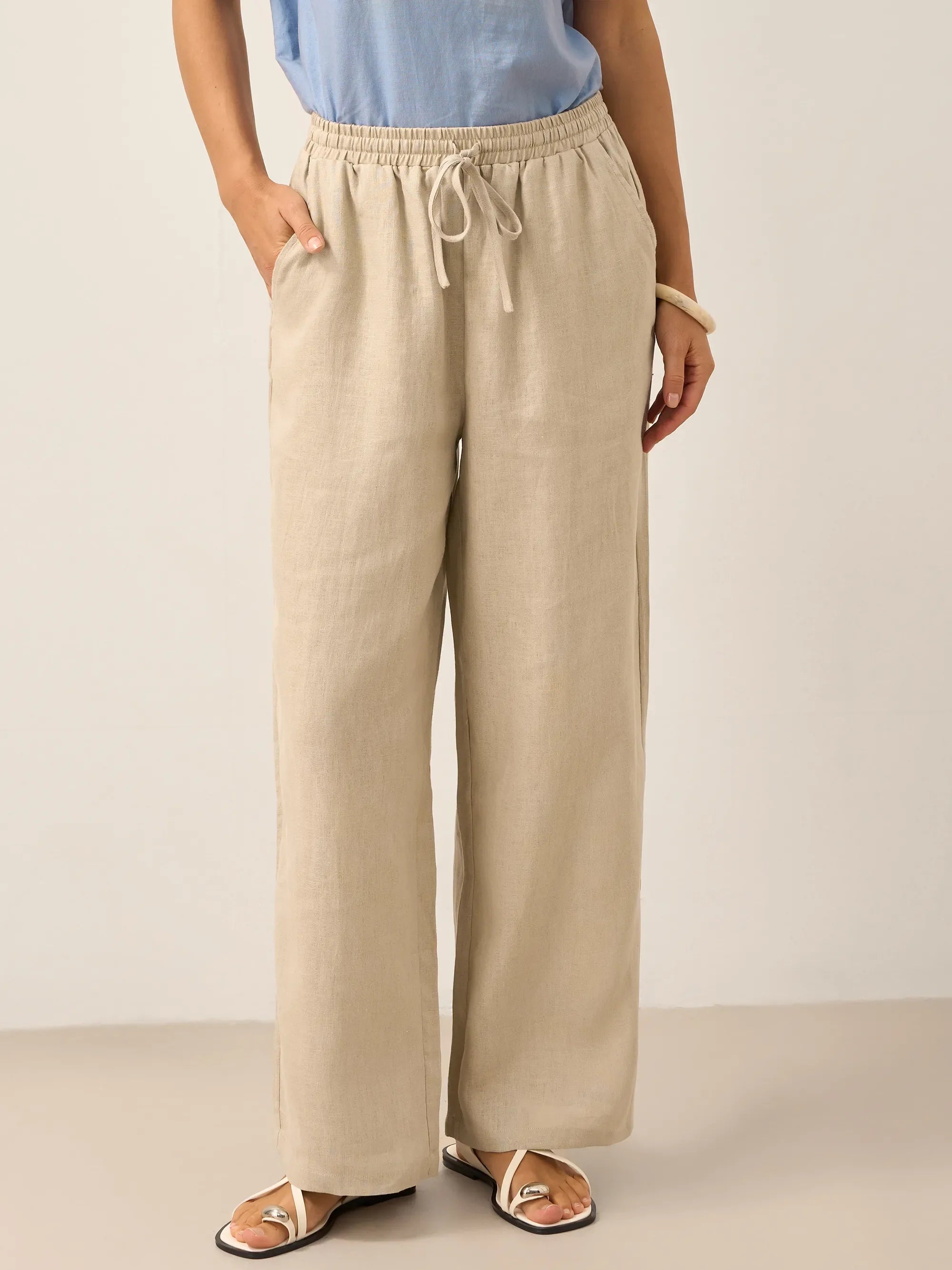 100 Linen Classic Pants Lyon