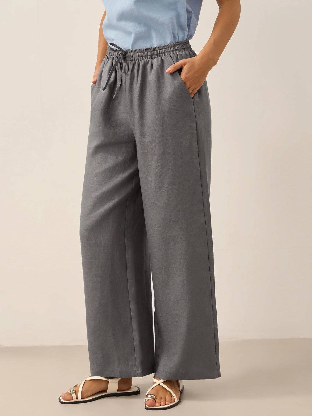 100 Linen Classic Pants Lyon