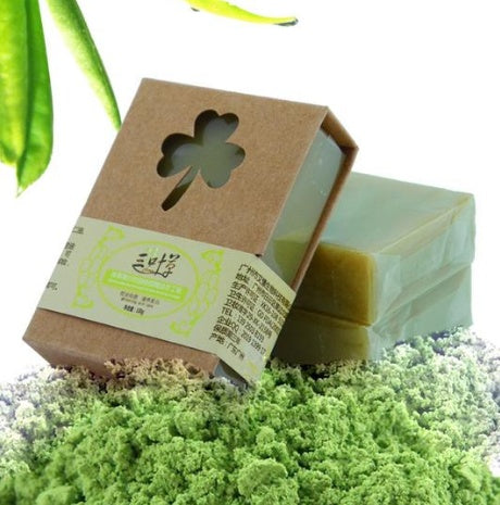 Jabón orgánico artesanal de té verde Matcha en polvo Blanqueador, hidratante, limpiador para el acné