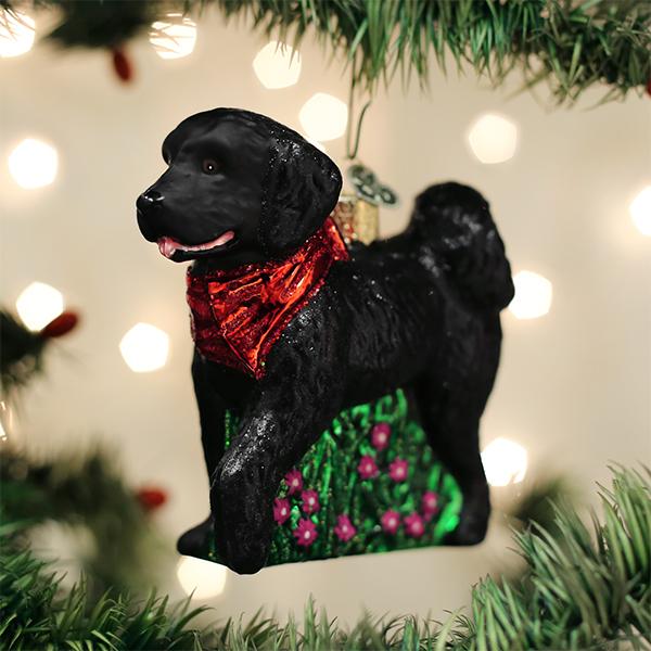 Adorno de perro garabato negro