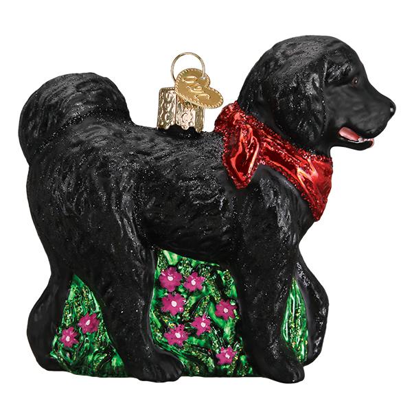 Adorno de perro garabato negro