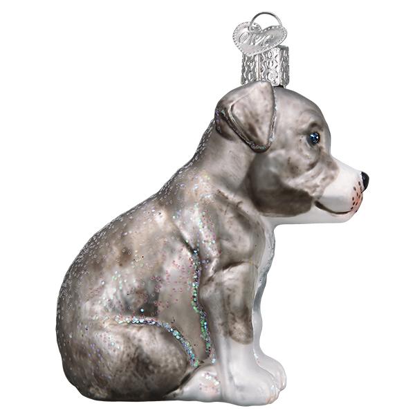 Adorno de Navidad de Pitbull Cachorro