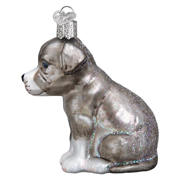 Adorno de Navidad de Pitbull Cachorro
