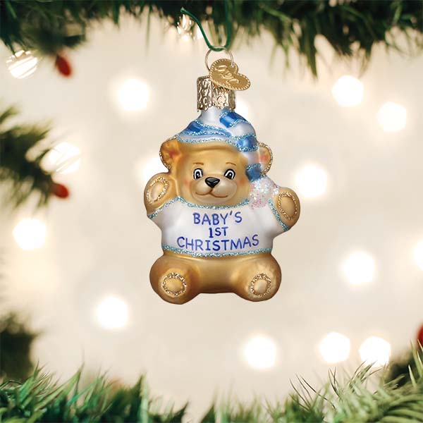 Adorno de primer osito de peluche para bebé niño