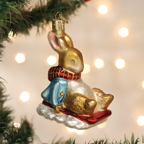 Adorno de Peter Rabbit en Trineo
