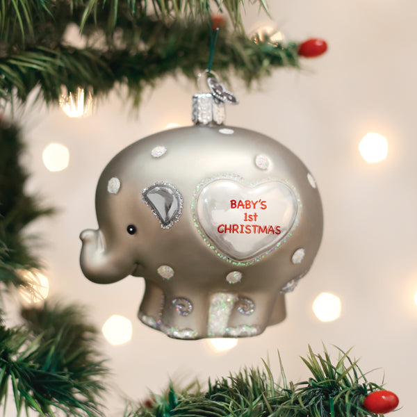 Adorno de elefante para el primer año del bebé