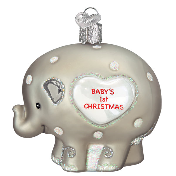 Adorno de elefante para el primer año del bebé