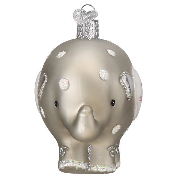 Adorno de elefante para el primer año del bebé