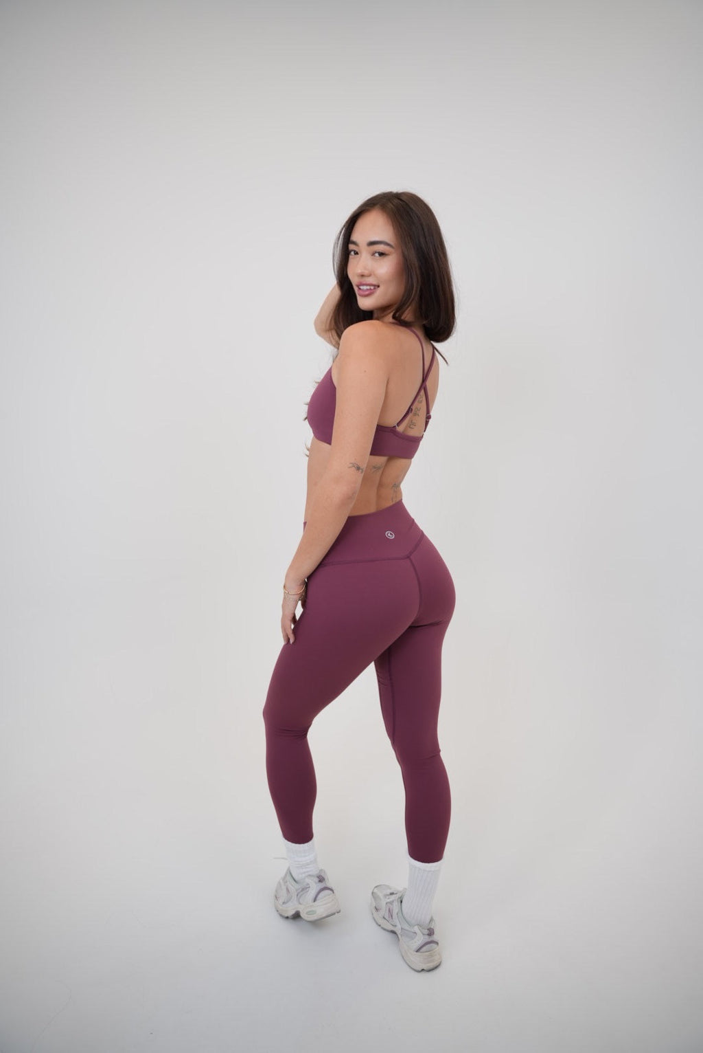 Legging My Time Is Divine Plum Sculpt con cintura en V