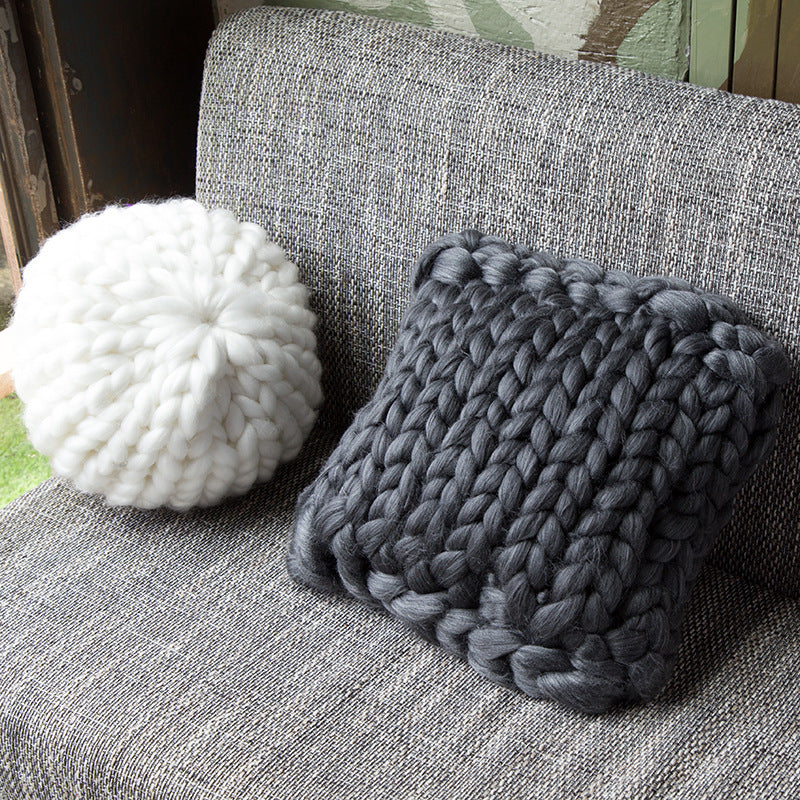 Almohada Cuadrada Gruesa Hecha a Mano