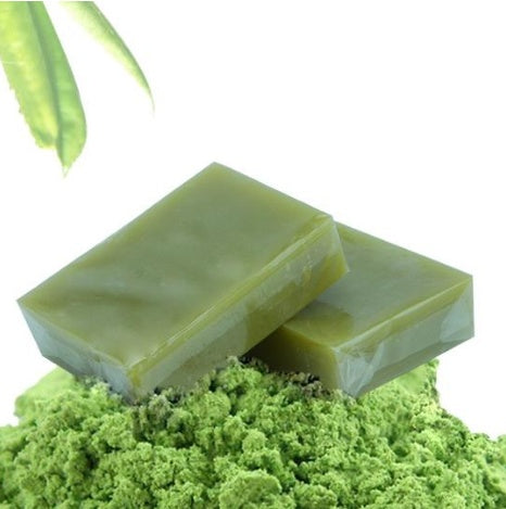 Jabón orgánico artesanal de té verde Matcha en polvo Blanqueador, hidratante, limpiador para el acné