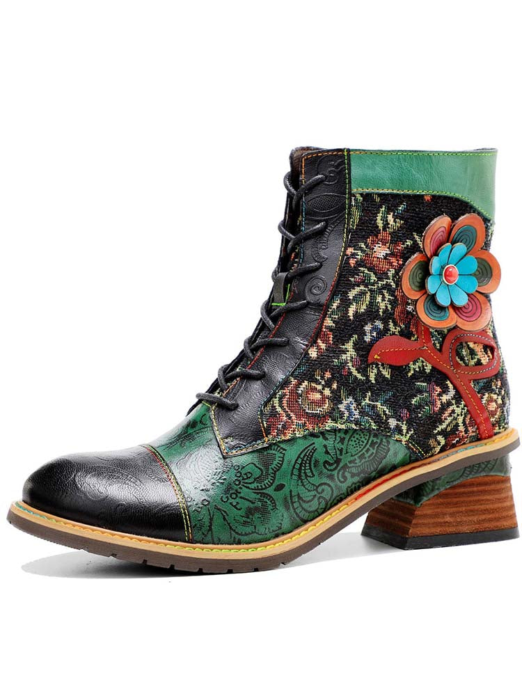 Vintage Handmade Stunning Floral Ankle Boots is a handmade ankle boots selected for shoppers looking for expressive footwear, statement shoes, boutique styling, and giftable fashion pieces. The listing focuses on shoe design, footwear styling, and available variants.