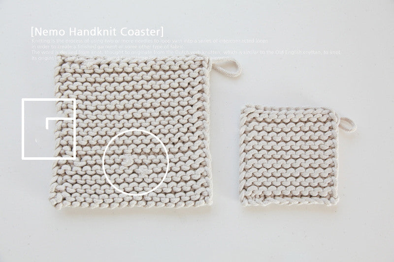 Posavasos de algodón simple hecho a mano/manopla