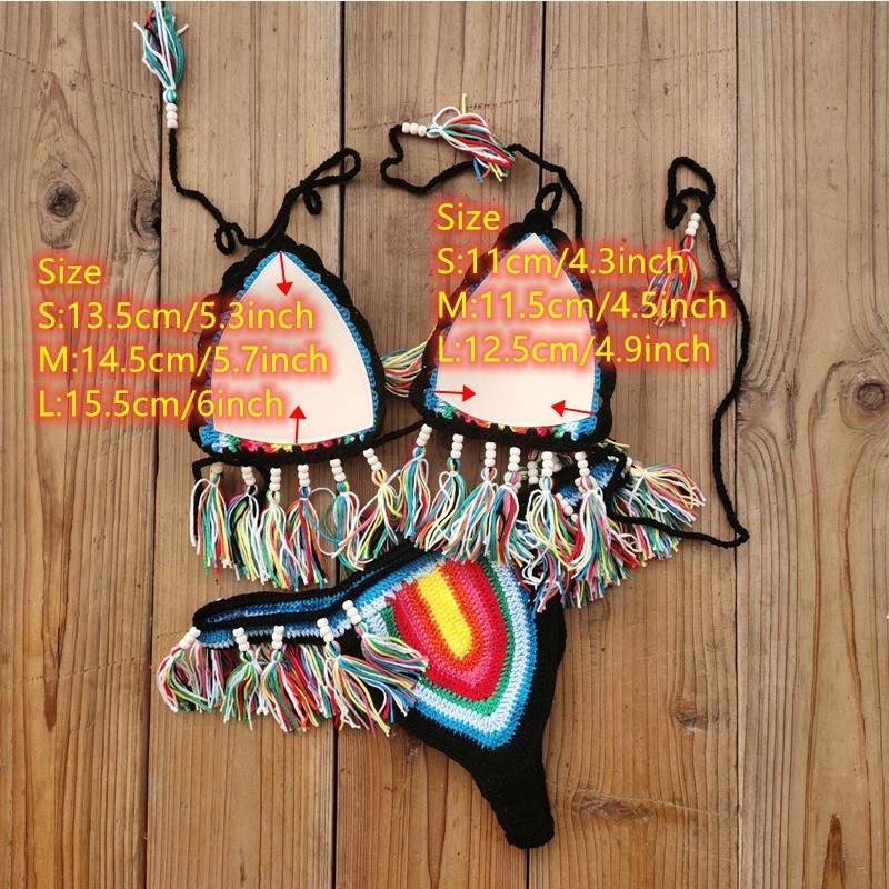 Bikini de ganchillo hecho a mano