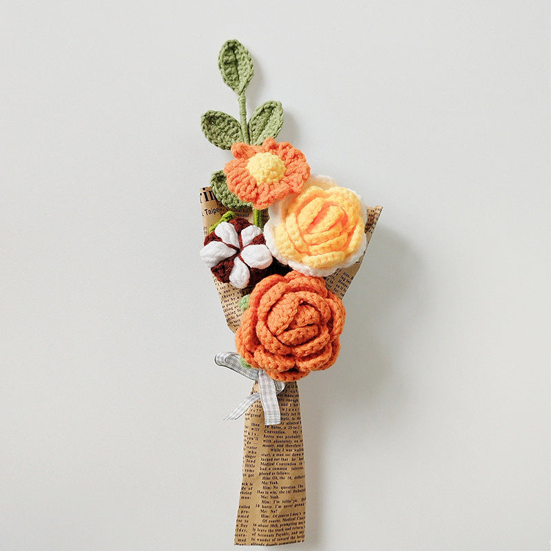 Personalidad de Moda Flor Tejida a Mano