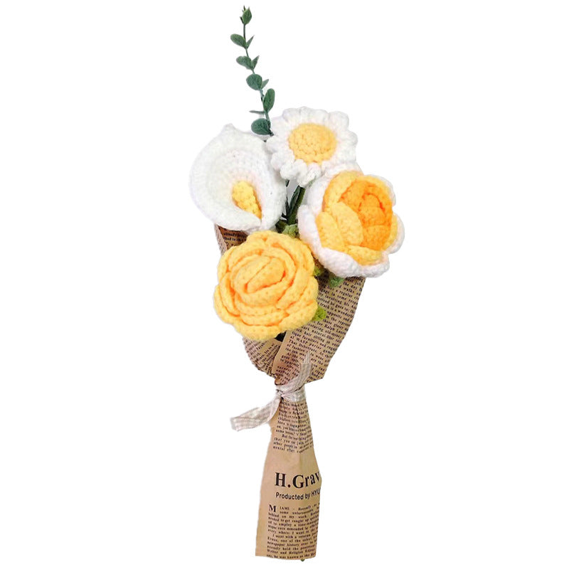 Personalidad de Moda Flor Tejida a Mano