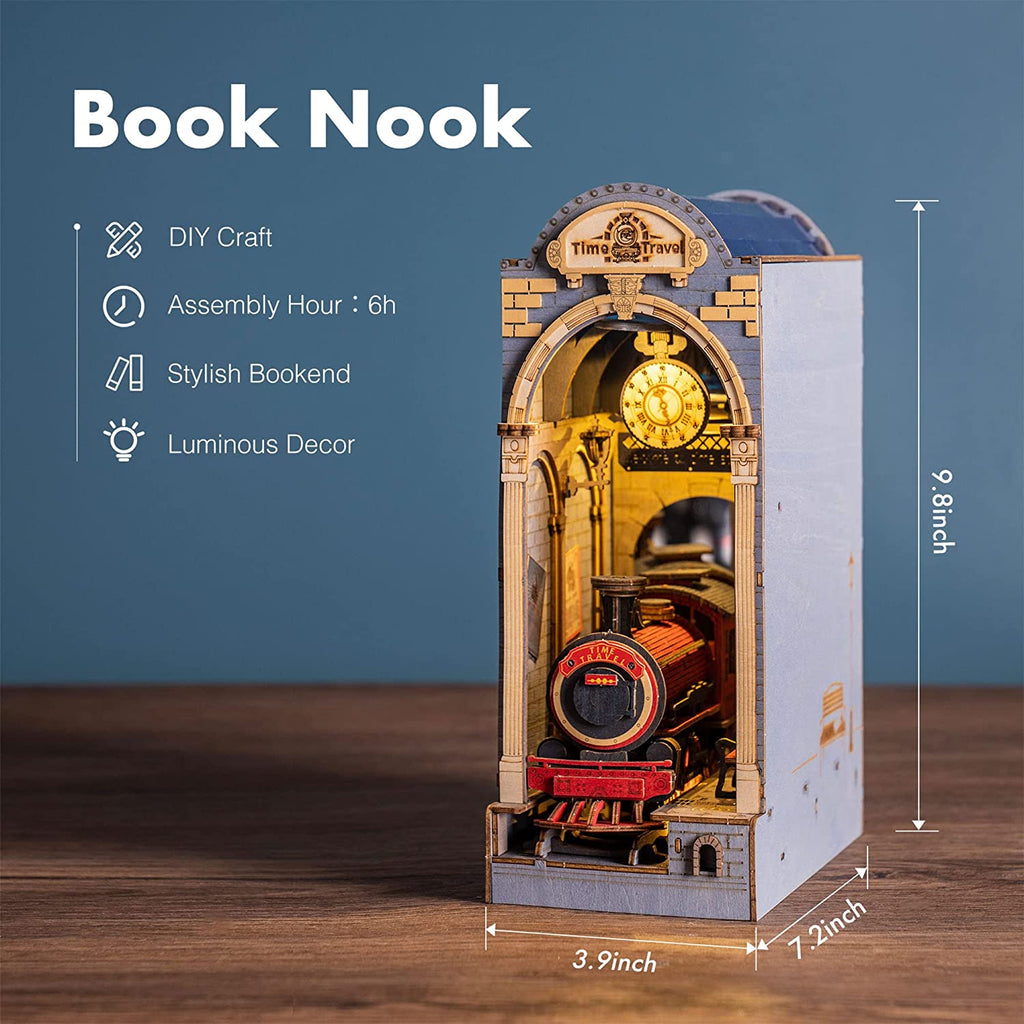 Robotime Rolife Serie Book Nooks Cuentos en libros 4 tipos DIY Casa de Madera en Miniatura Muebles Sakura Densya TGB01 Dropshipping