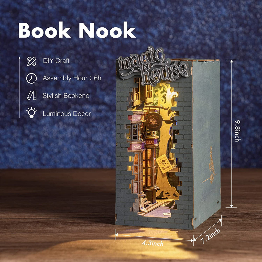 Robotime Rolife Serie Book Nooks Cuentos en libros 4 tipos DIY Casa de Madera en Miniatura Muebles Sakura Densya TGB01 Dropshipping