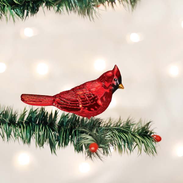Adorno Cardenal Rojo Brillante del Norte