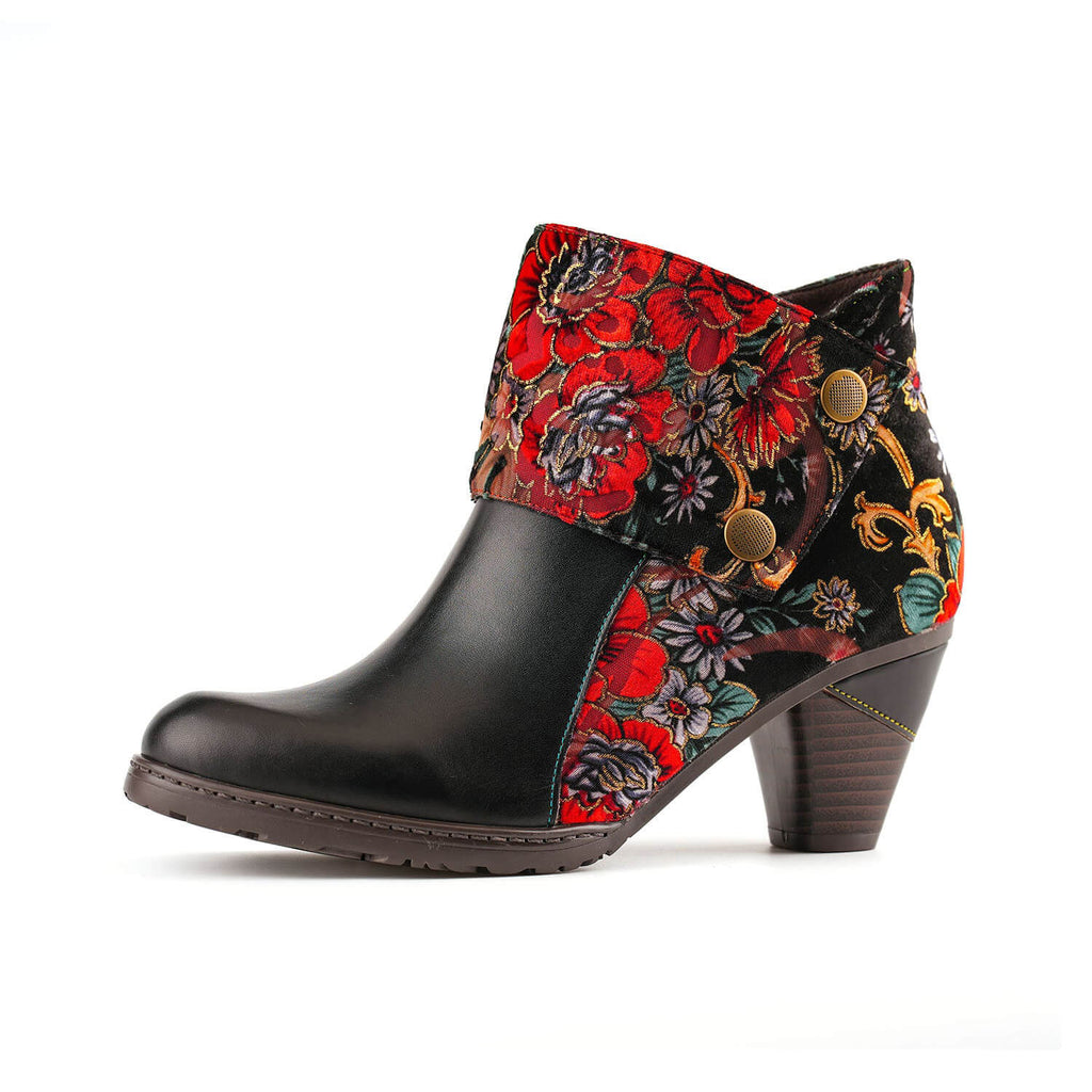 Booty | Retro Handmade Radiant Pattern Ankle Boots