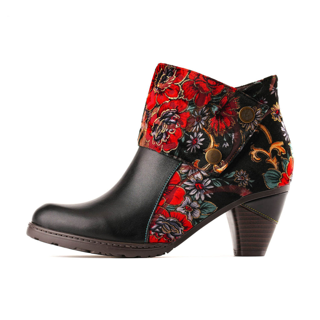 Booty | Retro Handmade Radiant Pattern Ankle Boots