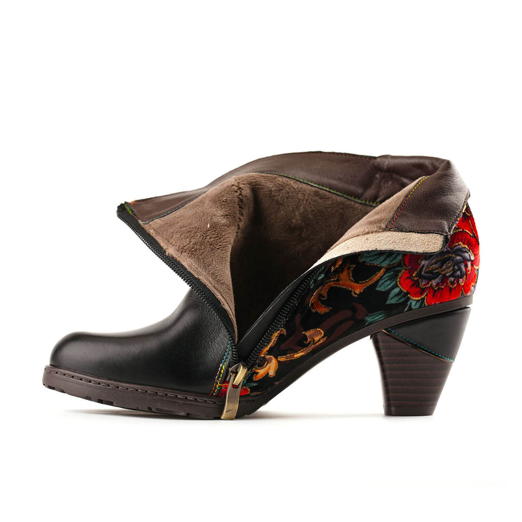 Booty | Retro Handmade Radiant Pattern Ankle Boots