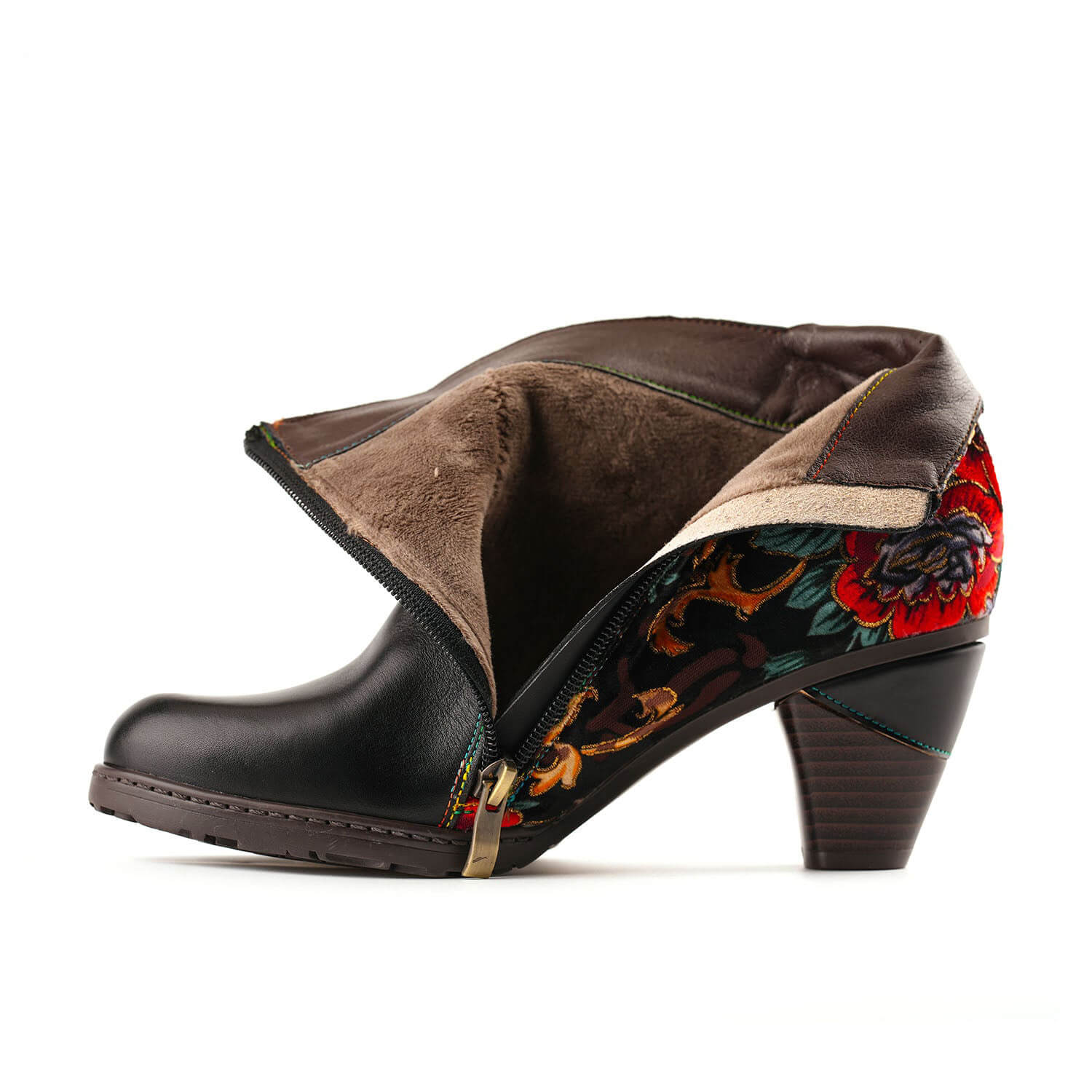 Booty | Retro Handmade Radiant Pattern Ankle Boots