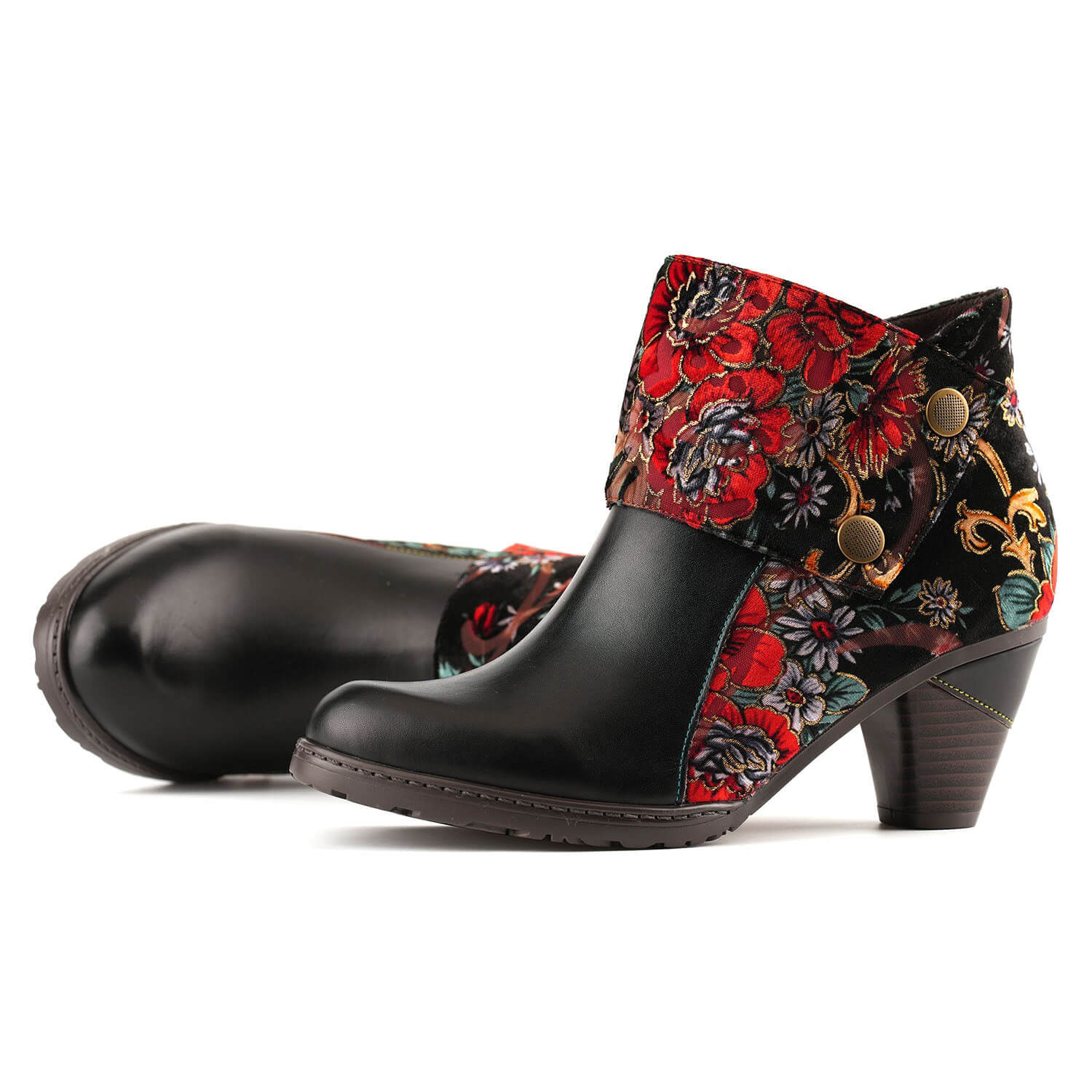Booty | Retro Handmade Radiant Pattern Ankle Boots