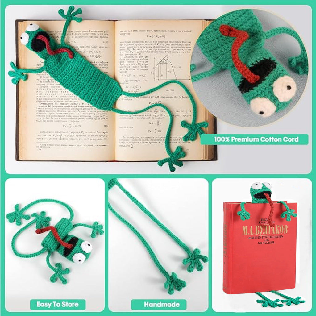 Marcapáginas de ganchillo casero con dibujos de animales