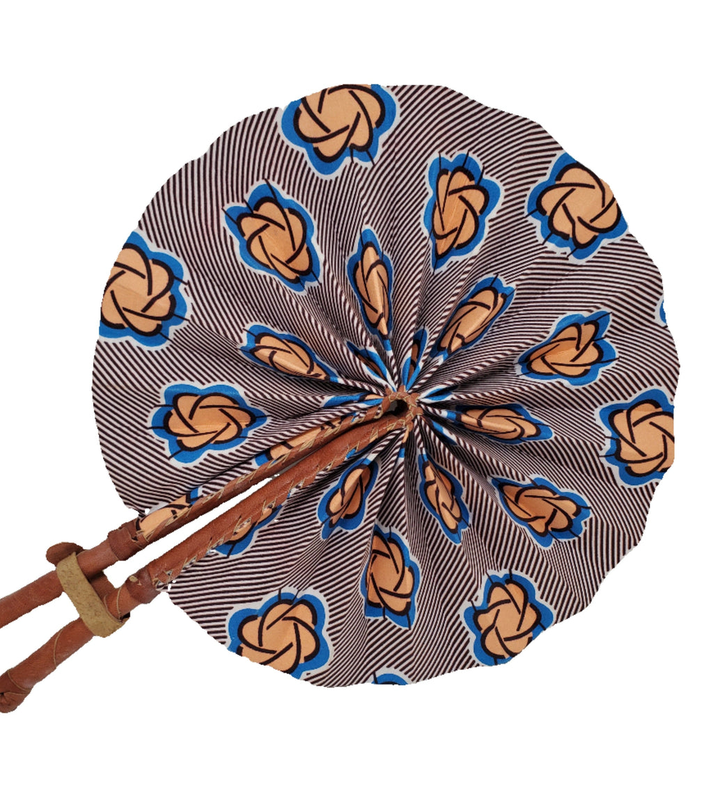 Fan | African Wax Print Fan, Handmade in Ghana
