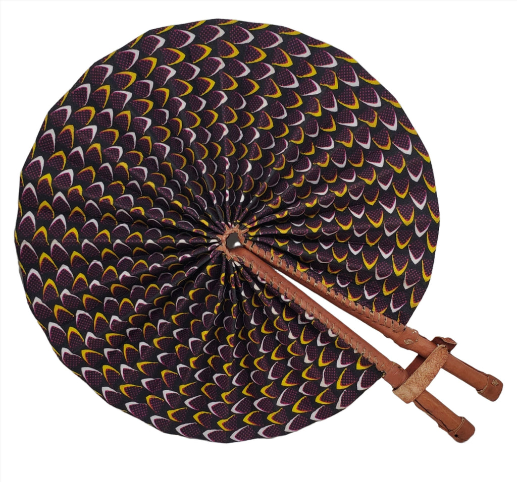 Fan | African Wax Print Fan, Handmade in Ghana