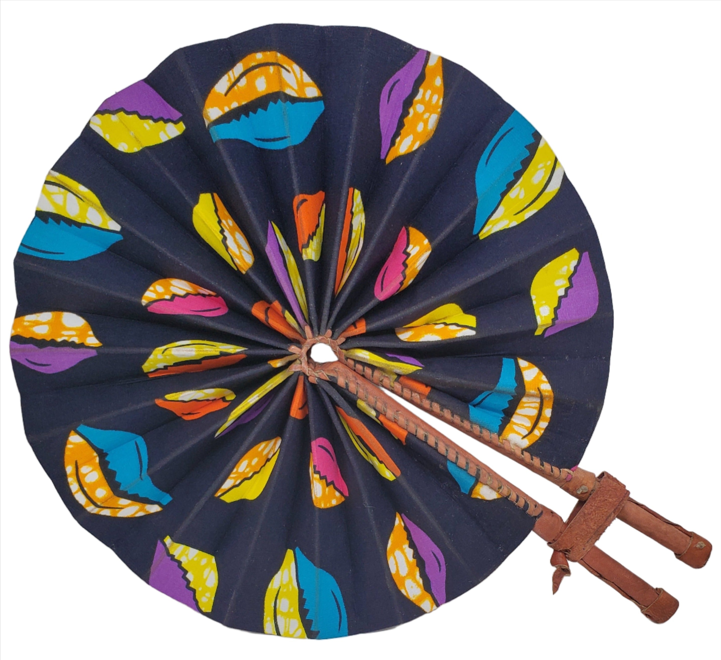 Fan | African Wax Print Fan, Handmade in Ghana