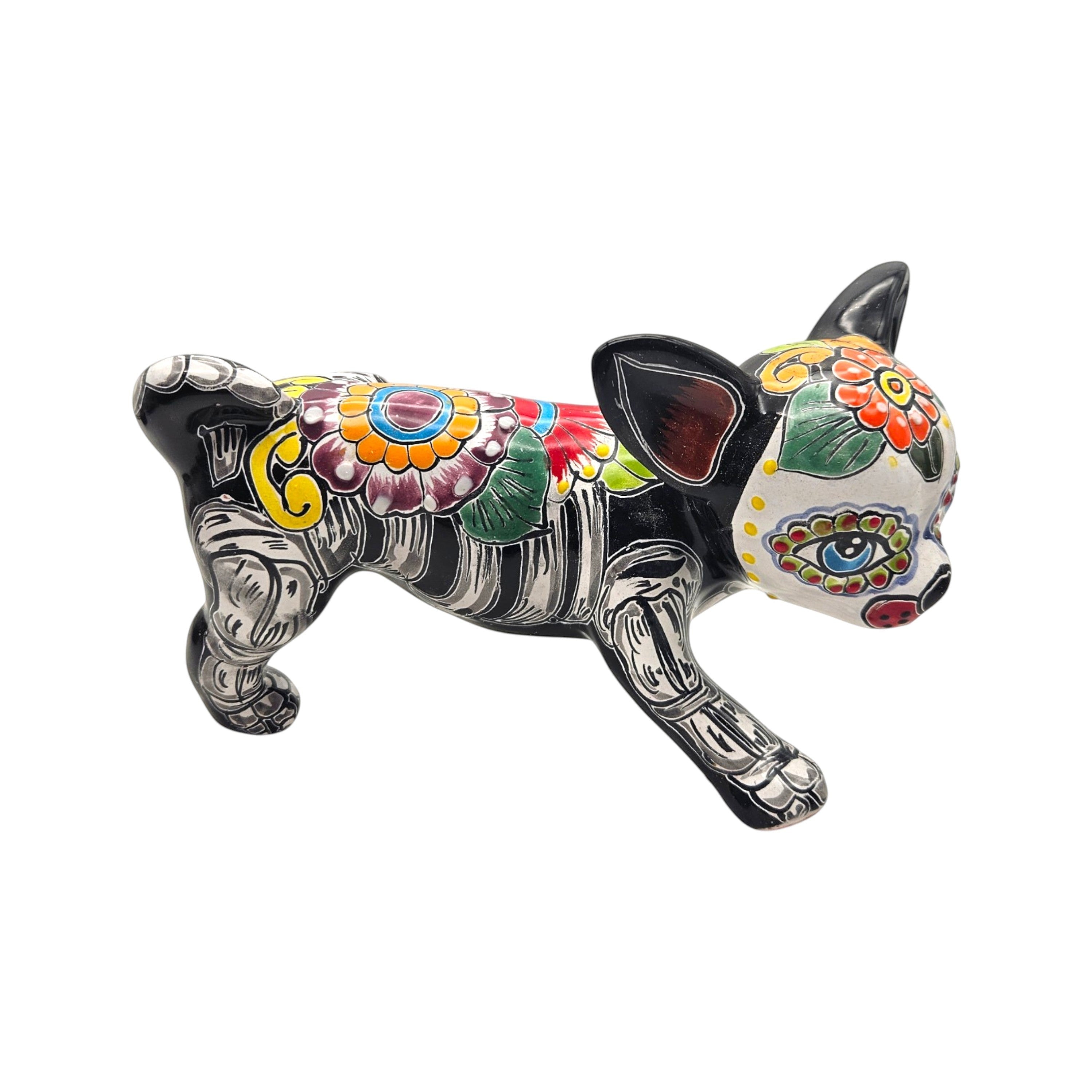 Talavera Figurine | Talavera Peeing Chihuahua