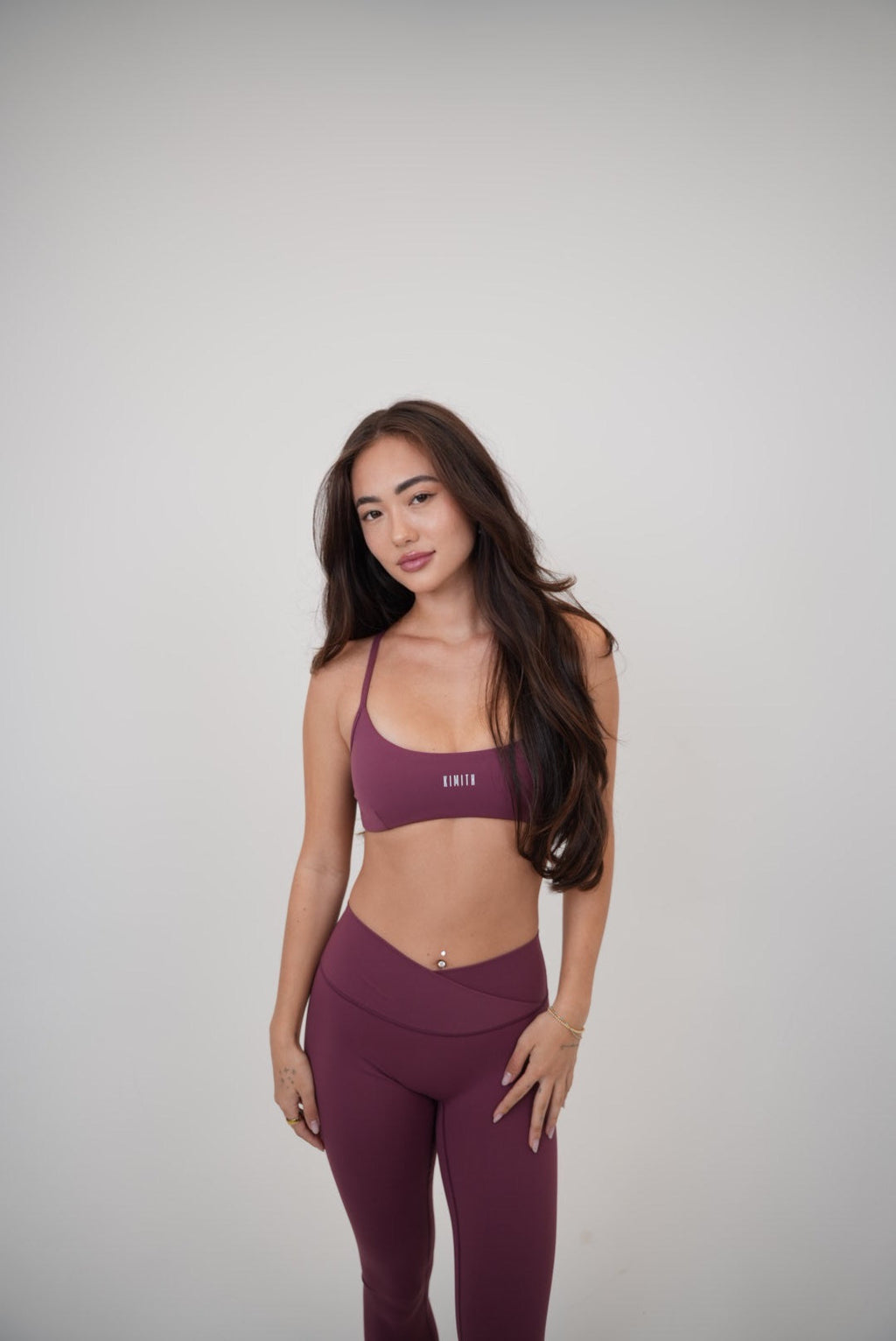 Legging My Time Is Divine Plum Sculpt con cintura en V