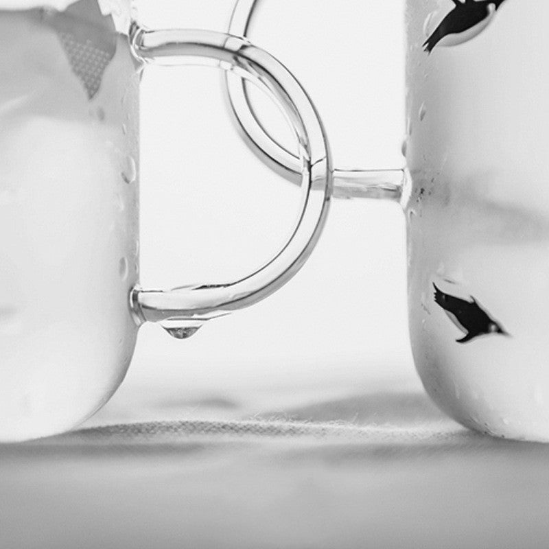 Taza linda de cristal hecha a mano Polar