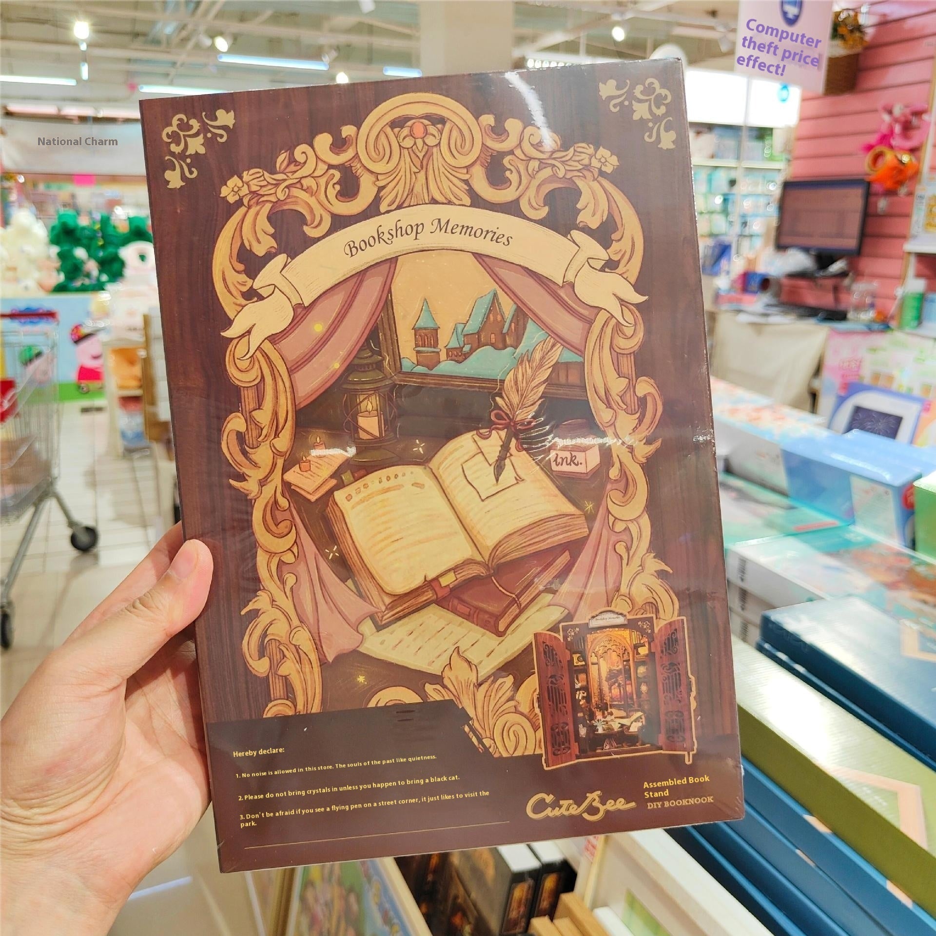 Bookshelf Decor | Miniture House | Owl Bookstore Wooden Assembly Diy Handmade Book Stand