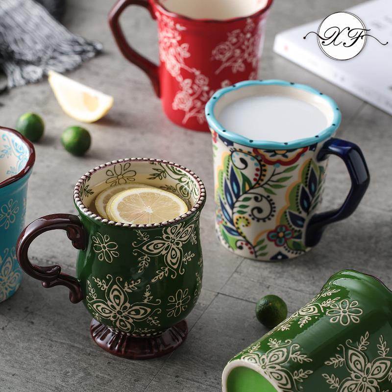 Taza de cerámica japonesa pintada a mano en oferta