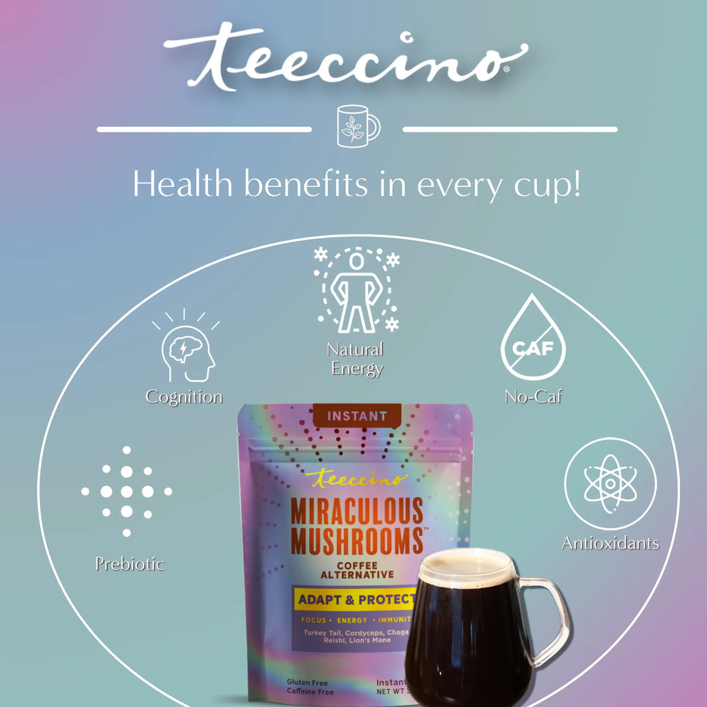 Herbal Coffee | Teeccino | Miraculous Mushrooms® Adapt & Protect Instant Herbal Coffee