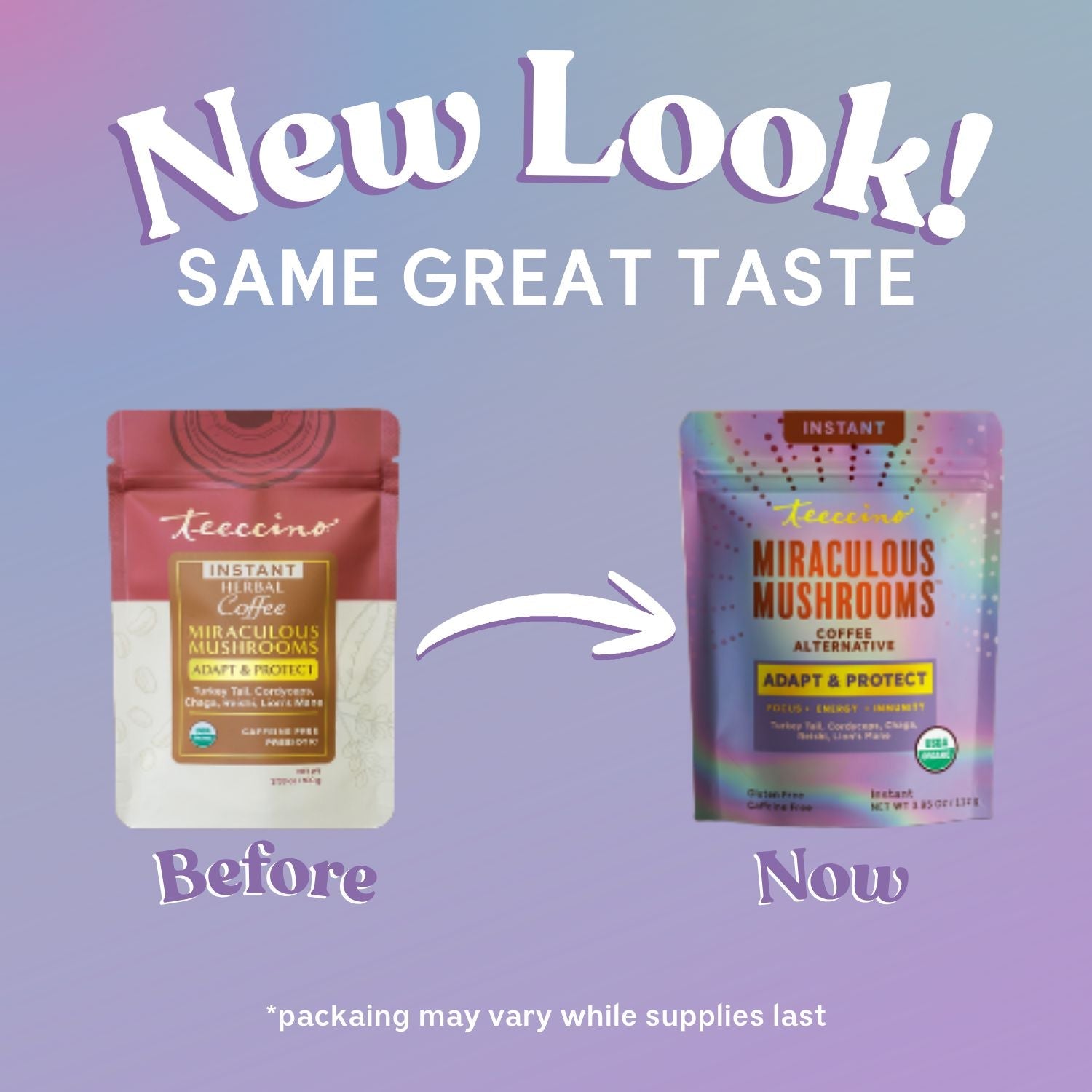 Herbal Coffee | Teeccino | Miraculous Mushrooms® Adapt & Protect Instant Herbal Coffee