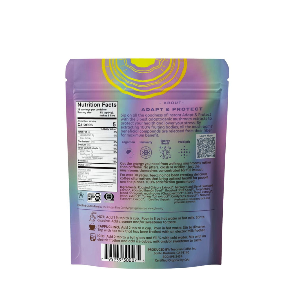 Herbal Coffee | Teeccino | Miraculous Mushrooms® Adapt & Protect Instant Herbal Coffee