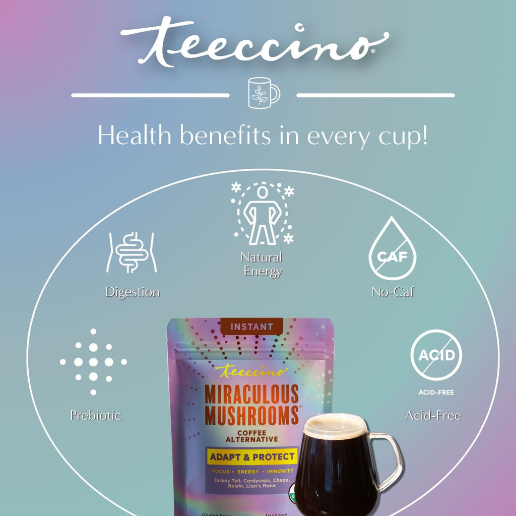 Herbal Coffee | Teeccino | Miraculous Mushrooms® Adapt & Protect Instant Herbal Coffee