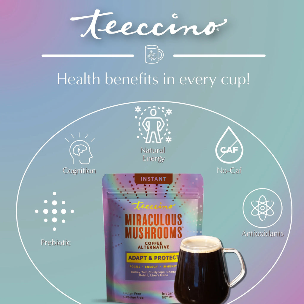 Herbal Coffee | Teeccino | Miraculous Mushrooms® Adapt & Protect Instant Herbal Coffee