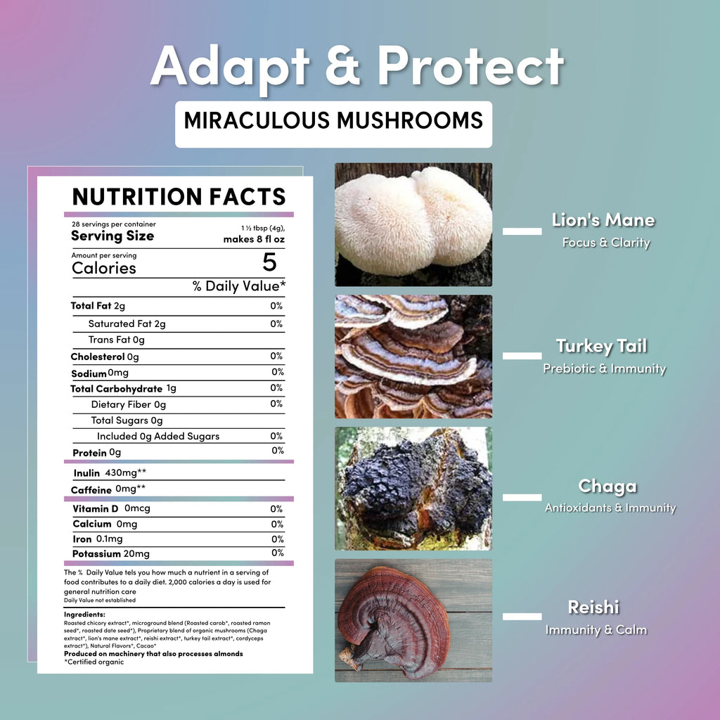 Herbal Coffee | Teeccino | Miraculous Mushrooms® Adapt & Protect Instant Herbal Coffee